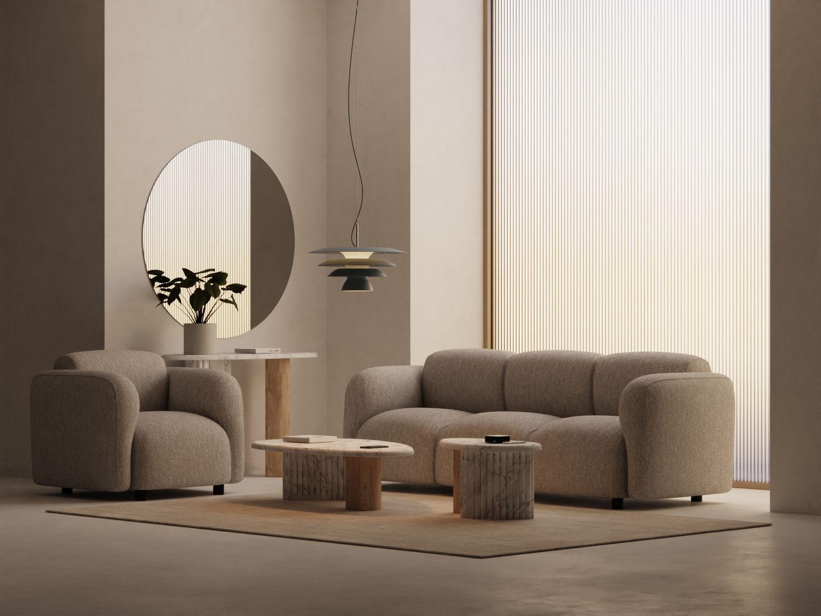 designerskie stoliki z kamiennym blatem