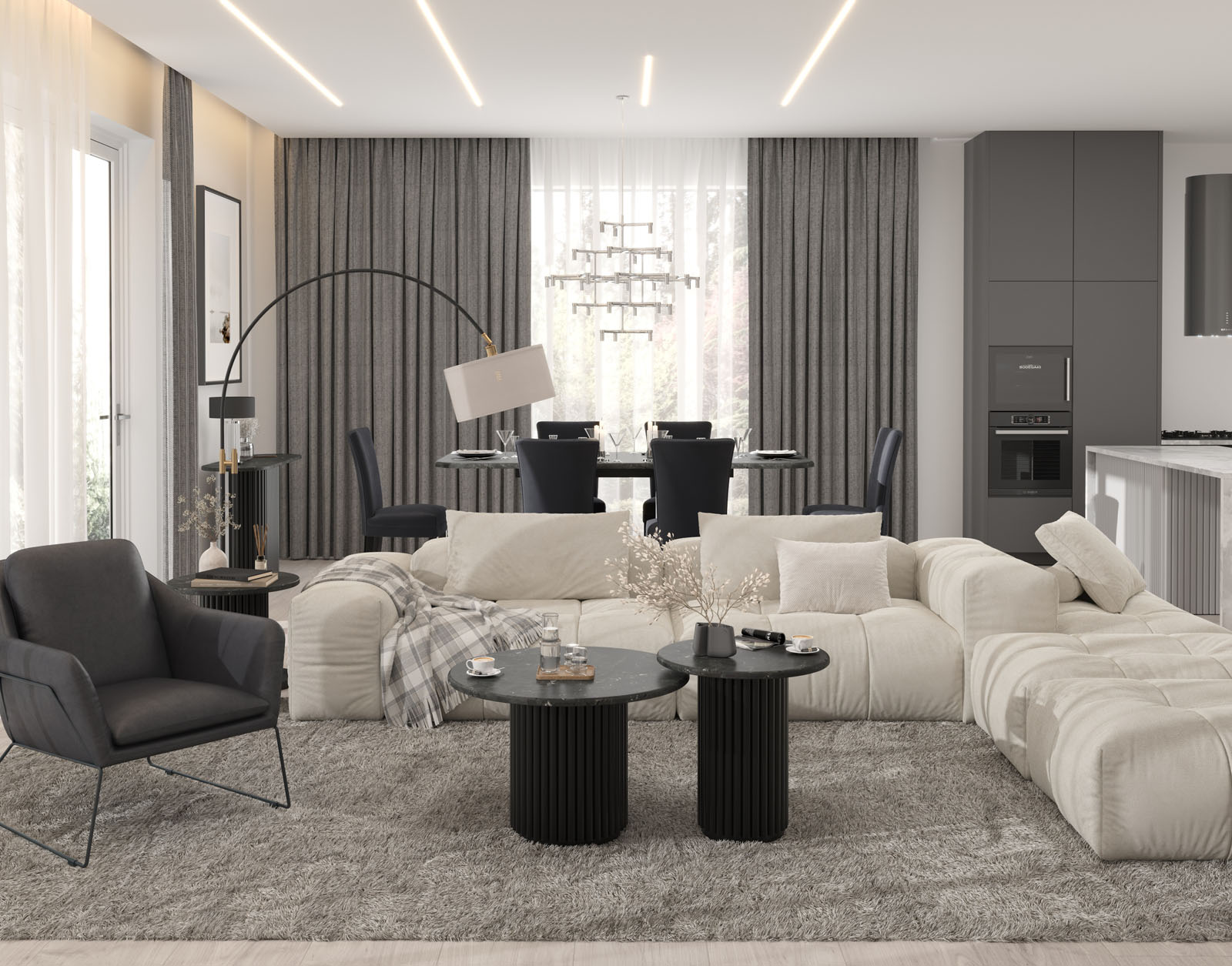designerskie stoliki z kamiennym blatem