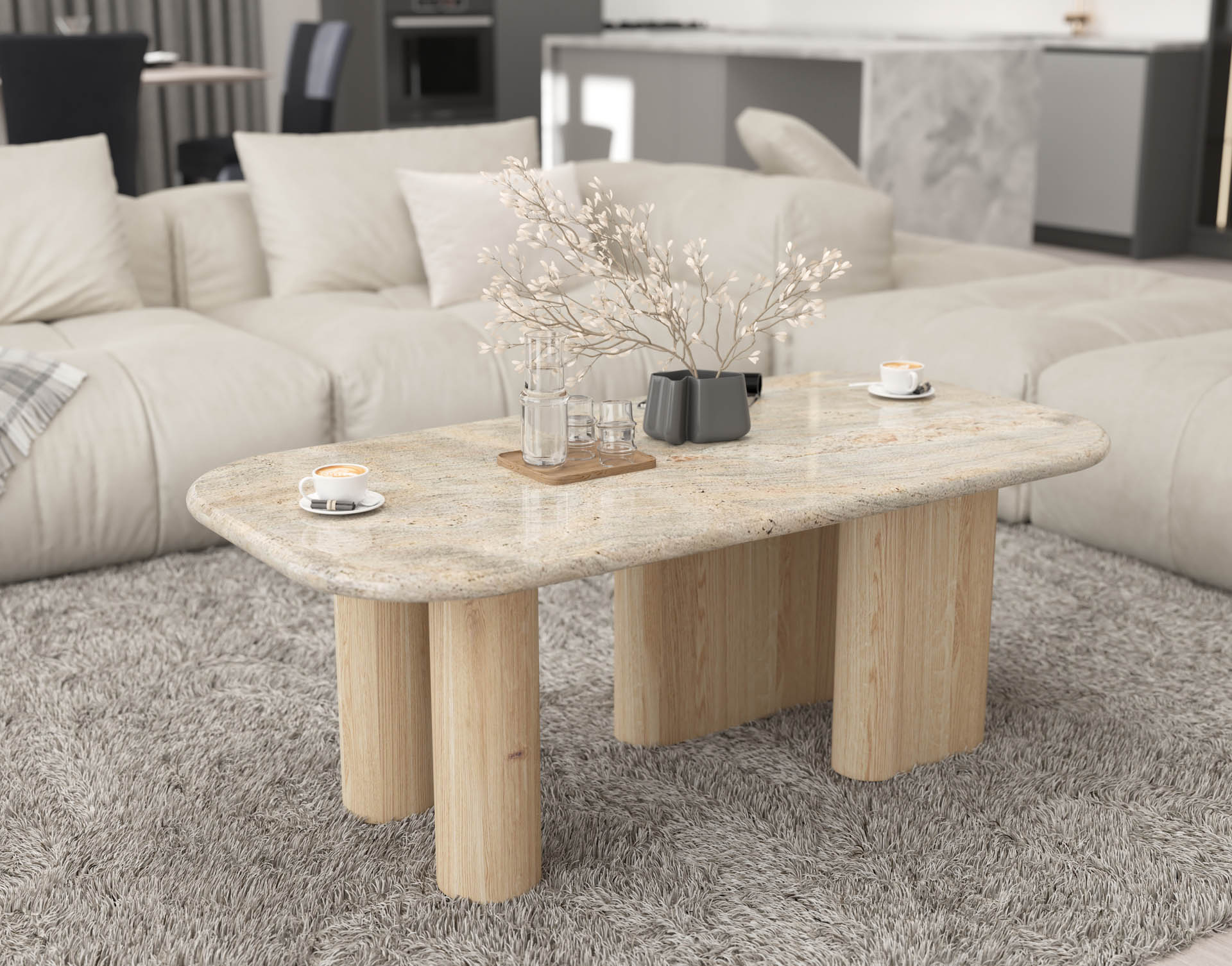 Stolik kawowy w salonie