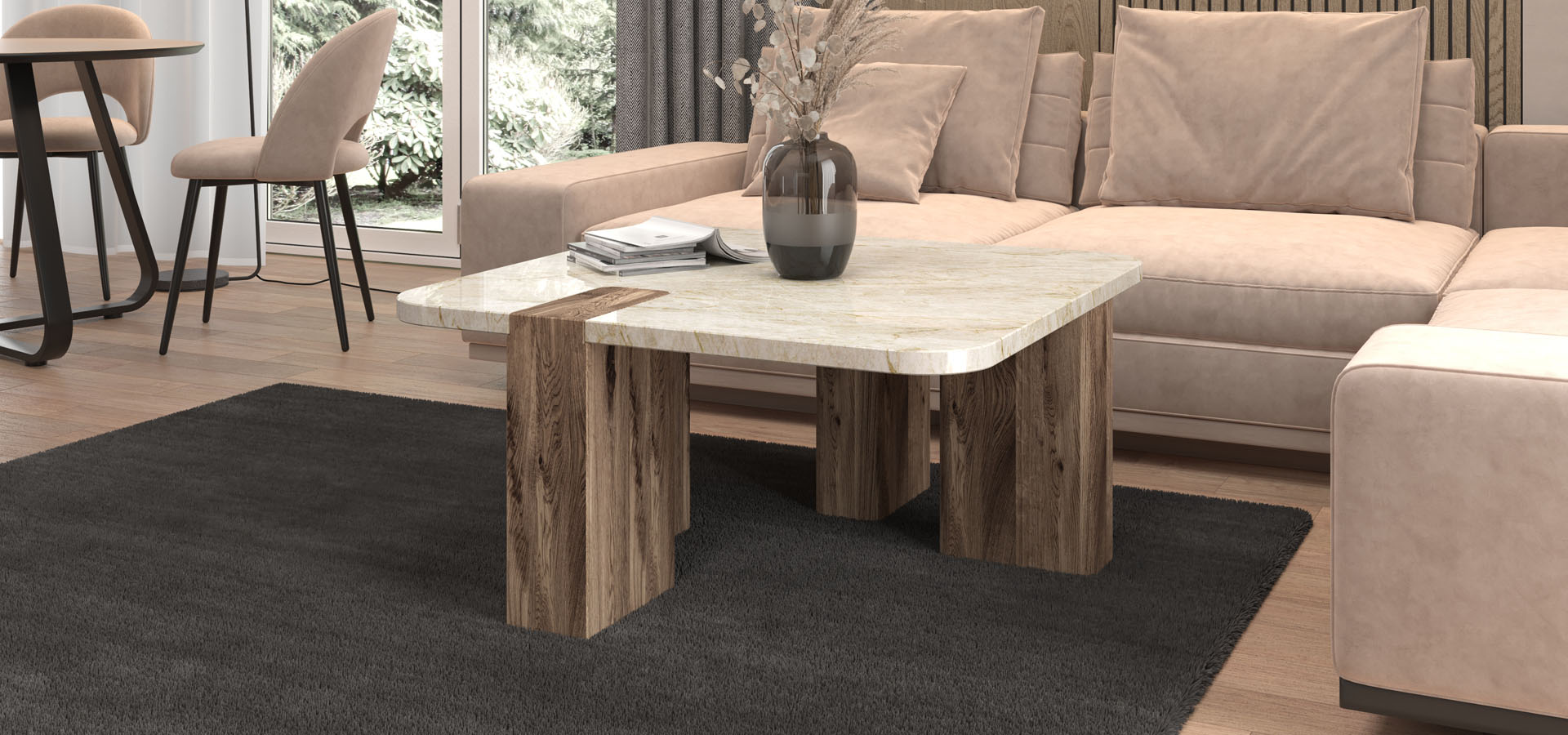 nowoczesny stolik kawowy, stół do salonu