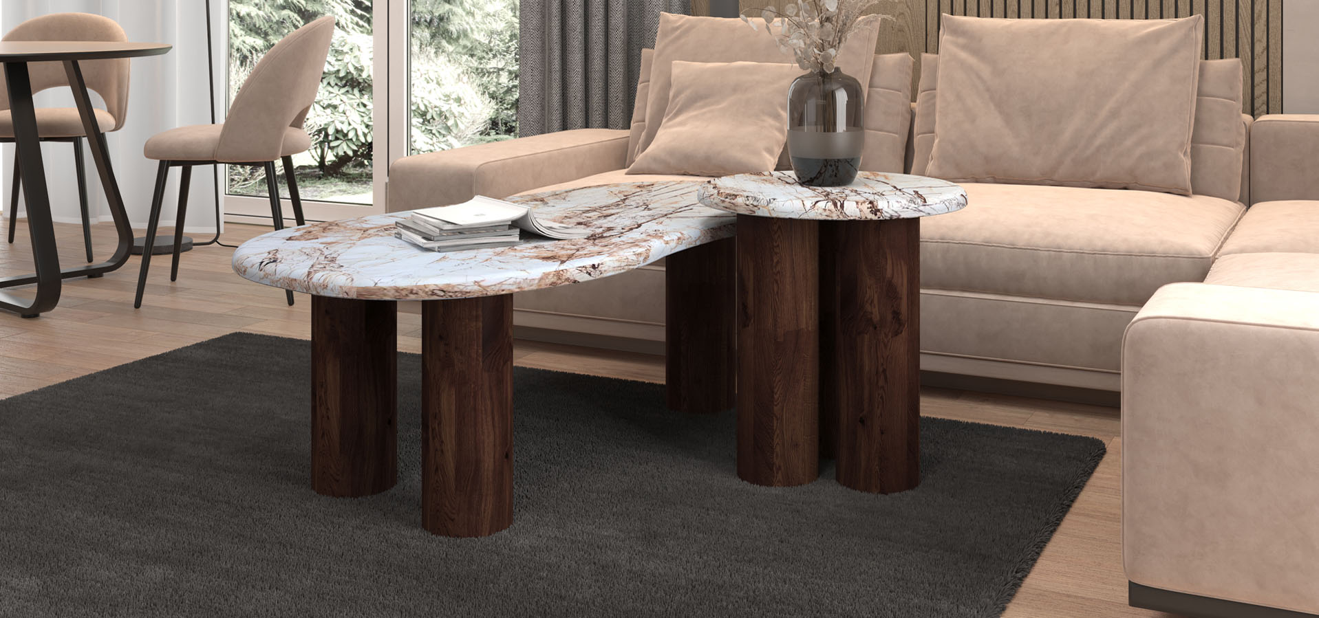 nowoczesny stolik kawowy, stół do salonu