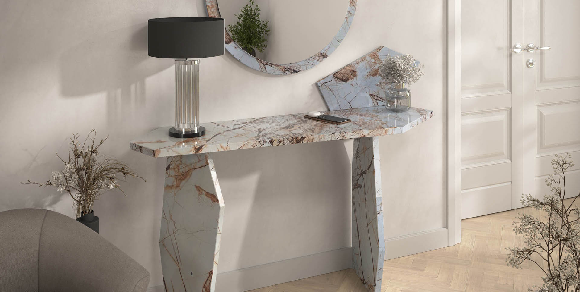 nowoczesna konsola, nowoczesna toaletka