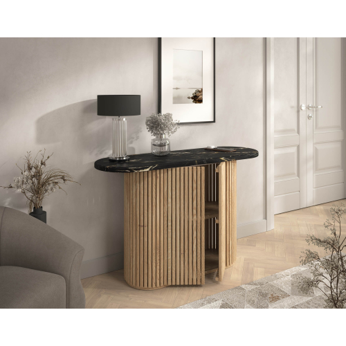 nowoczesna konsola, konsola drewniana